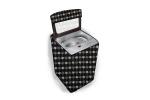 Stylista Waterproof Washing Machine Cover for Fully Automatic Top Load 8kg to 8.5kg Floral Pattern Black