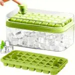 PrimeChoice 64 Piece Silicone Ice Cube Tray Set with Lid and Storage Bin Ideal for Freezing