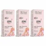 BIOFRESH Herbals Rose Hair Removal Cream is Ideal for Bikini Line, Hands & Underarms (Pack of 3)