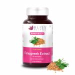 Bliss Welness Women's Health Pure Fenugreek Extract with 3x Saponins for Lactation Support, Hair, Blood, and Sugar Management Supplement - 60 Vegetarian Capsules