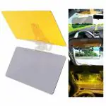 BHUMORAJ anti-uv sun visor, black yellow anti-glare sun blocker impact proof day night for dual use vehicles sun shield, sun visor car van sun visors sun protection visor extension clip-on sun shade 1 pcs