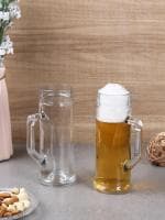 Smartserve Premium Plain Beer Mug 330 ml, Set of 2pcs, Transparent