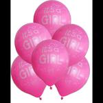 SV traders (Pack of 50) Baby Shower Party Decoration Pink Balloons - It's A Girl Balloons