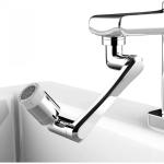 SS COLLECTION 1080 Degree + 360 Degree Universal Rotating Faucet Extender, Large Angle Splash Filter Faucet Aerator with 2 Water Outlet Modes, Four Layers of Filtering, Robotic Arm Water Nozzle Faucet Adaptor for Kitchen Sink (Pack Of 1)