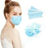KENYBEA BLUE 100 Disposable 3 Ply Ear loop Face Masks, Home, School, Office and Outdoors BLUE-100 Non-Reusable Surgical Mask With Melt Blown Fabric Layer (Blue, Free Size, Pack of 100, 3 Ply)