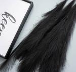 NOVELTY ENTERPRISES-Vrb Dec Black Faux Pampas Grass Small Fluffy Artificial Flowers (Pack Of 3)