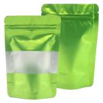 Deera Green Plastic Stand Up Ziplock Storage Pouch - 50 Pcs