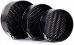 Shopimoz Combo Aluminium Cake Baking Mould, Black Round Shape Cake Mould (Set of 3)
