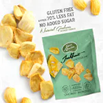 SUPER MUNCHIES Jackfruit Chips, Vegan, Gluten Free, High Fiber, Zero Cholesterol, Low Fat, No Preservatives, No Trans Fat, Super Food, NO Added Sugar (Pack of 4)