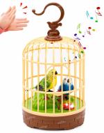 MS LittleFinger Toy Singing Moving Chirping Beautiful Bird Pet Toy in Cage, Hanging Cage with Music Singing Moving Chirping for Kids for Home Decor