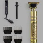 HTC New Trimmer For Trimmer Hair Cutting Saving Classic Machine Beard Trimmer Shaver For Men Gold