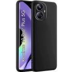 Rakulo For Realme 10 Pro Plus 5G Liquid Silicone with Camera Protection Back Cover Case (Black)