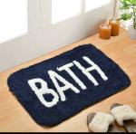 Riftree Soft Micro Yarn Anti-Skid Door mat for Home/Office/Bathroom/Kitchen Pack of 1 pcs 16 x 24 inches/40 x 60 cms (Bath Blue)