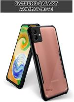 XOVO Back Cover for Samsung Galaxy F04, Samsung Galaxy A04E, Samsung Galaxy M45 (Transparent, Dual Protection, Pack of 1)