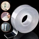 NEPROENT Nano Double Tape Sided Silicon Tape Heavy Duty Multipurpose Removable Mounting Adhesive Tape For Walls Washable Reusable Strong Sticky Strips Double Side Tape Grip Tape (3 meter) Double Sided Tape Heavy Duty, Washable Nano Mounting Tape Adhesiv