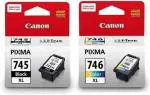 TECHNART PG-745XLand, CL-746XL Black and Tri Col Combo Ink Cartridge for Canon PIXMA iP2870s, MG2570s, MG2577s, MG3070s, TS207, TS307, Pixma MG 2470