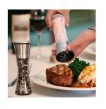 SHOPARAM Salt and Pepper Crusher Grinder | Salt and Pepper Shakers with Adjustable Coarseness by Ceramic Rotor | Stainless Steel Pepper Mill Shaker | Salt Crushers Mills.(Silver)_