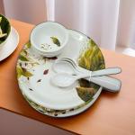 Inpro Every Occasion Covered:- 12-Piece Melamine Dinner Set Contains 4 Full Plates, 4 Bowls, 4 Spoons Perfect for Dinning.