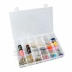 SPHP 36 Grid plastic Organizer Box with Imitation Adjustable Dividers 36 Grid Boxes for Travel, Transparent, Rectangular
