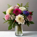 Love Creation A4 Size poster print for creative wall art- earthy-bouquet-watercolor-vase-painting-11197(Non Sticker)