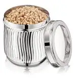 Mukti Stainless Steel Food Storage Jars & Containers|Dabba|Everyday S Cross See Through Lid|350ml x 1Pc