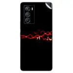 GADGETSWRAP Printed Vinyl Skin Sticker for Vivo iQoo 9 SE (5G) - Lines Burst Dark Wavy Light