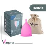Reusable Premium Menstrual Cup for Women | Medium Size with Pouch | Ultra Soft, Odor and Rash Free | 100% Medical Grade Silicone | No Leakage | 008 Pink (Pack of 1)