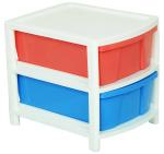 Aristo Multicolor Plastic Multipurpose 2 Drawer Modular Chest Organizer