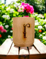 SREEJANI CRAFTS_ Handcrafted Beige Bamboo Eco-Friendly Handmade Tea Cup, 60 ML, Length- 3 Inch