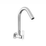 GLOXY Chrome Finish Swivel Spout wall Mount Swan Long Neck Faucet Tap Cock for Kitchen, Sink, Wash Basin (Jet+)