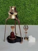 SHIVAM VASTU KALA SHIVLING ART Narmadeshwar Shivling & Narmada Shivling Full Set , Nag (Snake), Nandi, Trishul, Water Stand in Brass and Stone Yoni Base Jaladhari, Shiva Ling by Shivam VASTU Kala SHIVLIBG Art