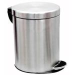 SHIVOM STEELS Stainless Steel Plain Pedal Dustbin/ Plain Pedal Garbage Bin with Plastic Bucket- -11 litre (10