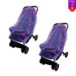 SILVER SHINE Polyester Infants Washable Baby Stroller Stretchable Mosquito Net-Purple (Pack of 2)