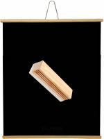 SHELFKING 2x3 Ft,Non Magnetic Wooden Roll Up Black Board and 1 Premium Wooden Duster Black board (24 inch x 36 inch)