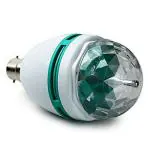 E-DAMENDisco Light 360 Degree Crystal Rotating Magic Disco Ball Party LED Bulb Light Lamp Multicolour Rotating Disco Bulb for Home Christmas Offices Party New Year Diwali Indoor Outdoor Decoration