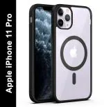 SYOTT Protective Black Transparent Back Cover Compatible with MagSafe for Apple Iphone 11 Pro Shield Your Device with Style