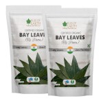 Bliss of Earth Certified Organic Indian Bay Leaves With Zero Pin Holes & Zero Dust, A1 Grade Tej Patta With Uniform Green Color, 50gm Pack of 2