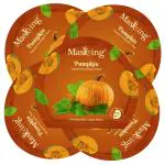MasKing Superfood Pumpkin Sheet Mask for Skin Brightening, Hydrating for Women & Men, Pack of 5