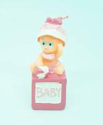 My Party Suppliers Pink Baby Girl Happy Birthday Scented Genius Cake Candle