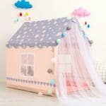 OSANA Children Boy Girls Portable Castle Playhouse | Medium Size Light Weight Kids Polyester Play Tent House for 3-13 Year Old Kids Girls and Boys Orange Star