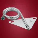 CUROVIT Hands Free Single Syphonic Jet Spray/Toilet Jet/Water Spray Gun/Bidget Spray with Heavy Duty PVC Hose Pipe and Heavy Patti for EWC Seat