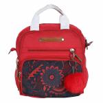 The Mom Store Red Magnolia Baby Diaper Bag for Travelling Parents