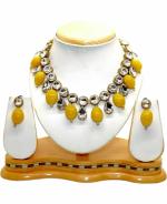 Jn Handicraft Alloy Copper-Plated Yellow Jewel Set For Women And Girls