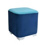 Shadowkart Blue Metal Ring Sitting Stool Ottoman Pouffes 16x16x18 Inch