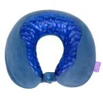 VIAGGI Silicone Cooling Gel U Shaped Memory Foam Travel Neck Pillow - Blue
