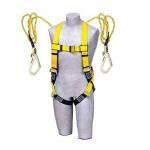 MNU Industrial Safety Belt Harness Full Body Fall Protection with Scaffolding Hook Double Lanyard Unisex Full Body Adjustable Climbing Harness Safety Belt (1)