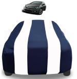 Auto Hub Car Cover Compatible with Honda Civic (Model : 2006-2013) with Mirror Pockets, Triple Stitched, Water Resistant Car Body Cover, Navy, White