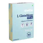Onelife L - Glutathione 500mg with Vitamins and Antioxidants: Gluta life Promotes Anti-Ageing, Skin Radiance, Youthful Skin, Skin Glow & Improved Texture, 30 Tablets