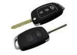 TAZZX Replacement keyshell Key Cover Compatible with Hyundai i20 | Xcent | igen Sports Magna, Aftermarket Replacement 3 Button Smart Key Cover, Key Less Entry (Black)