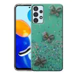 RJR Samsung Galaxy A13 4G Back Case Cover for Girls | Sparkle Glitter | Stylish | Designer | for Ladies Women Back Case Cover for Samsung Galaxy A13 4G - Green